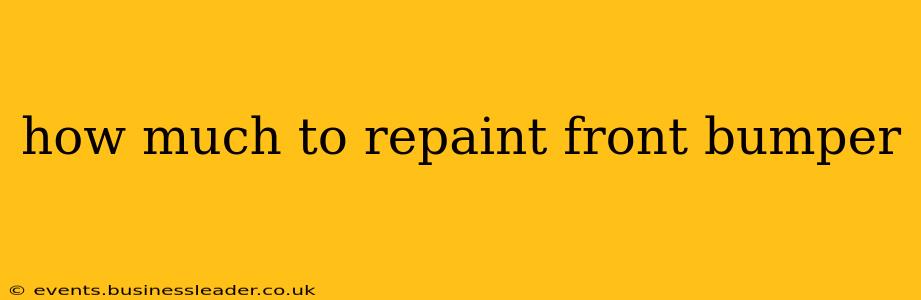 how much to repaint front bumper