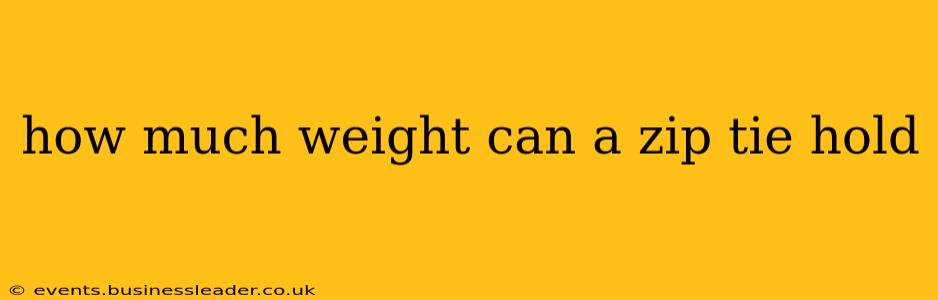 how much weight can a zip tie hold