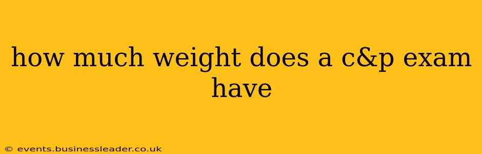 how much weight does a c&p exam have