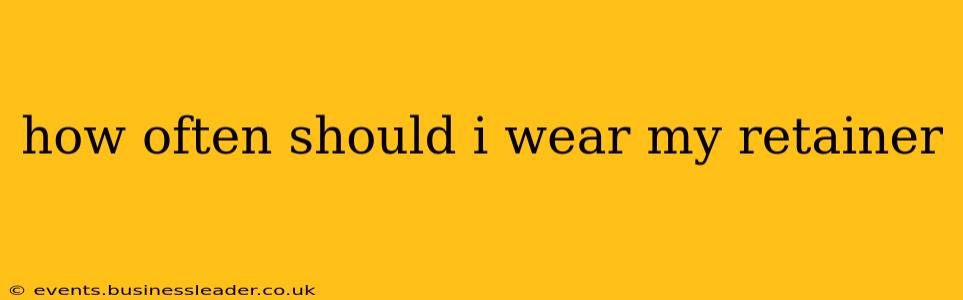 how often should i wear my retainer