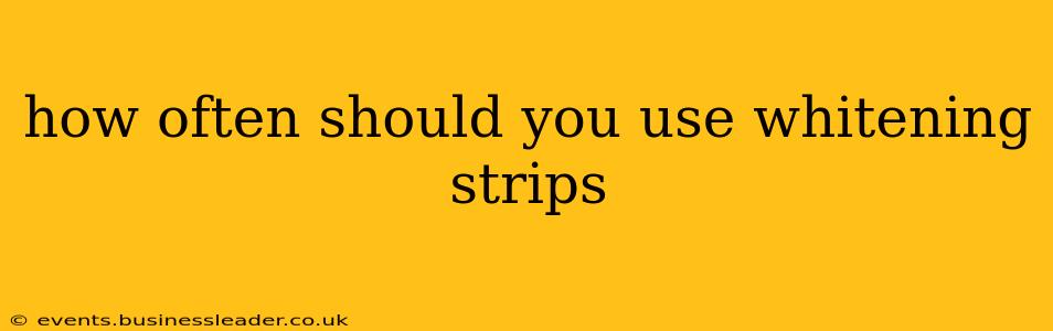 how often should you use whitening strips