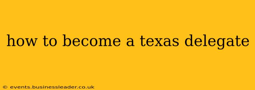 how to become a texas delegate