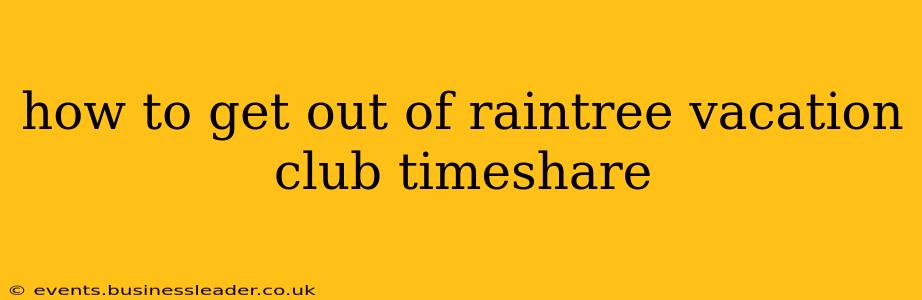 how to get out of raintree vacation club timeshare