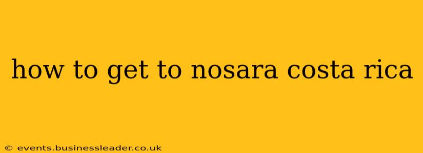 how to get to nosara costa rica