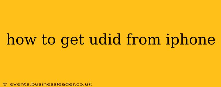 how to get udid from iphone