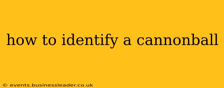 how to identify a cannonball
