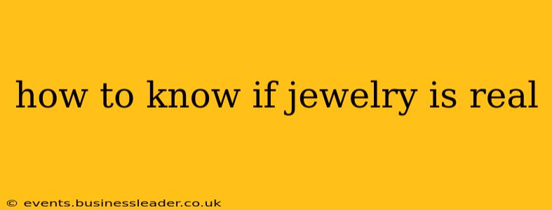 how to know if jewelry is real