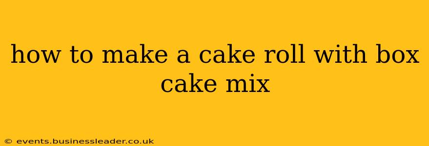 how to make a cake roll with box cake mix