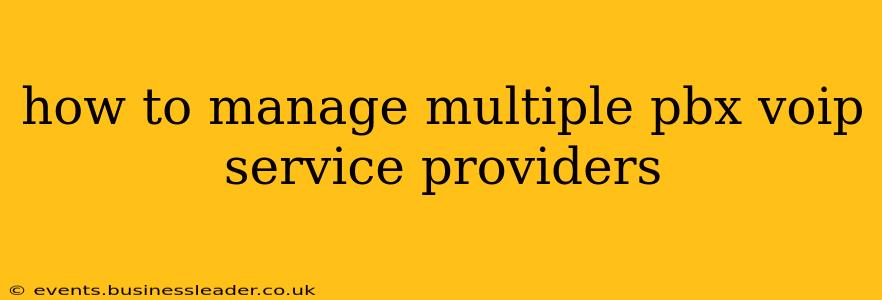 how to manage multiple pbx voip service providers