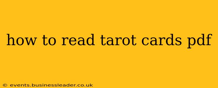how to read tarot cards pdf
