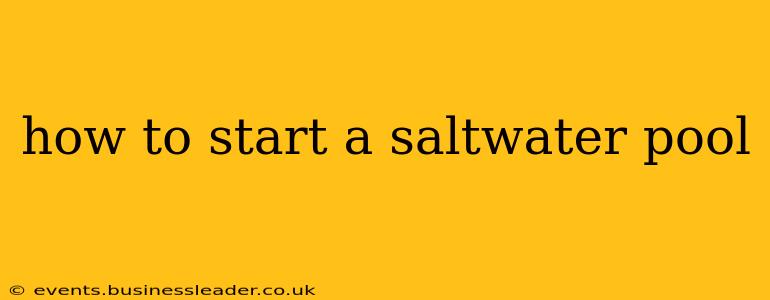 how to start a saltwater pool