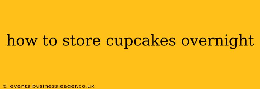 how to store cupcakes overnight