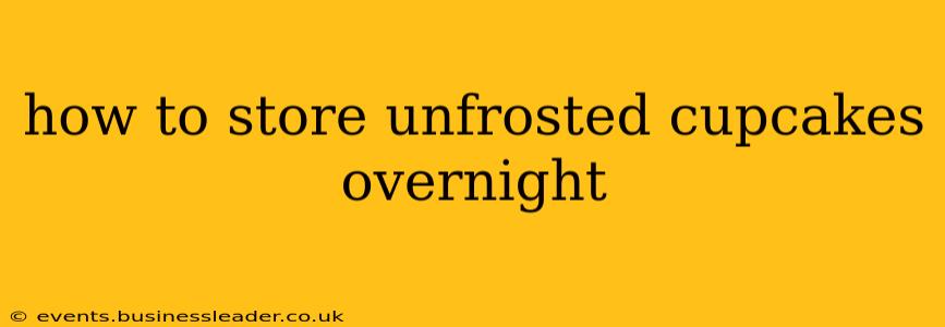 how to store unfrosted cupcakes overnight