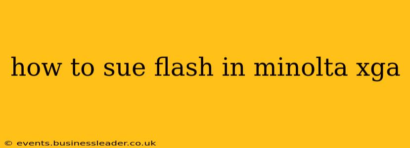 how to sue flash in minolta xga