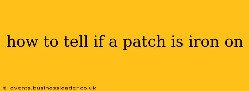 how to tell if a patch is iron on