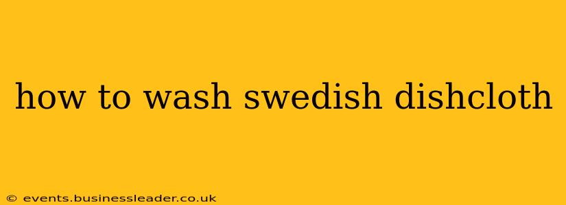 how to wash swedish dishcloth