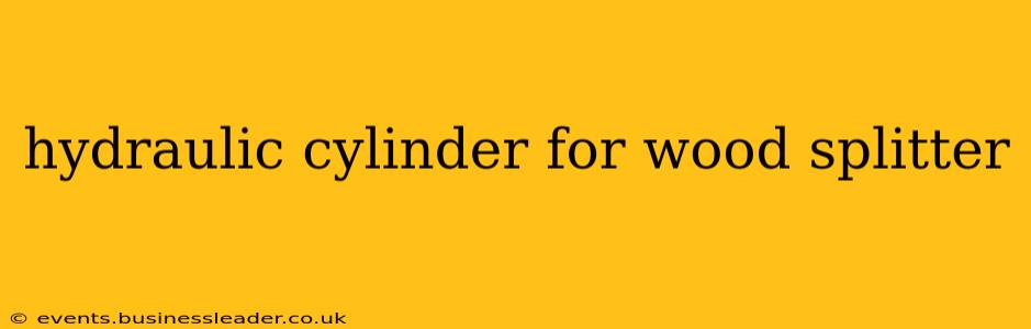 hydraulic cylinder for wood splitter