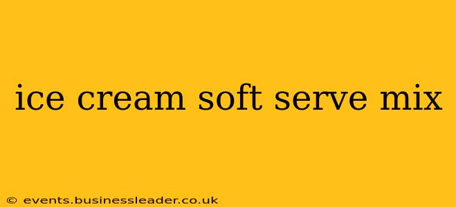 ice cream soft serve mix
