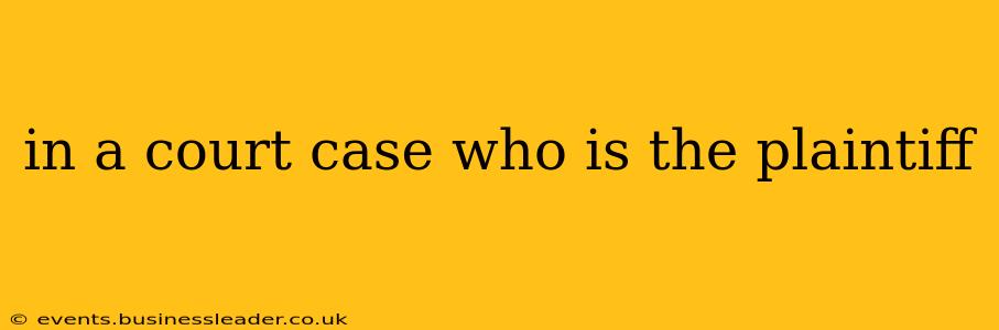 in a court case who is the plaintiff