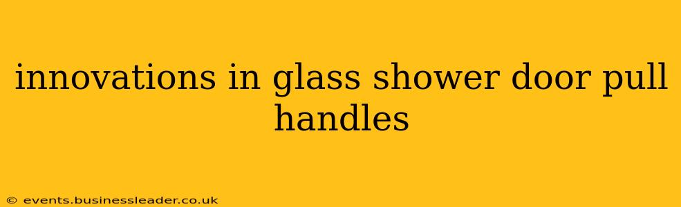 innovations in glass shower door pull handles