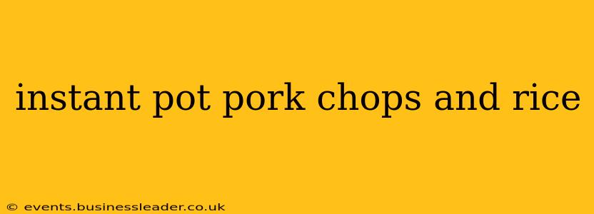 instant pot pork chops and rice