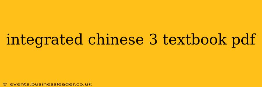 integrated chinese 3 textbook pdf