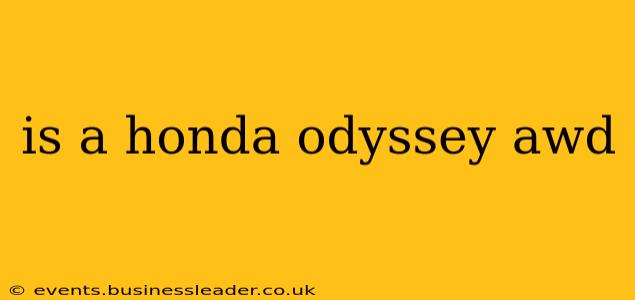 is a honda odyssey awd