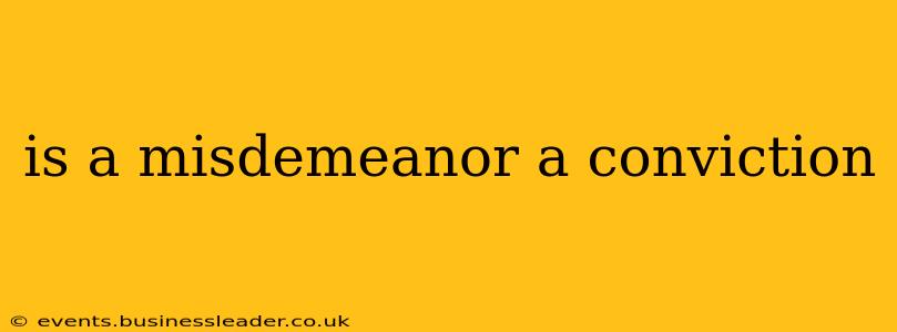 is a misdemeanor a conviction