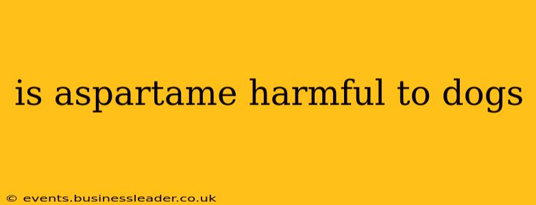 is aspartame harmful to dogs