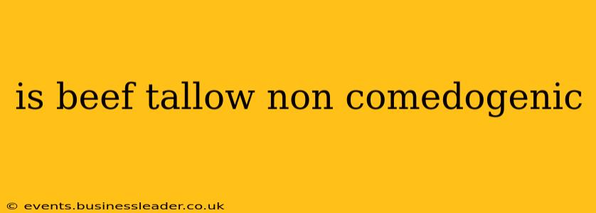 is beef tallow non comedogenic
