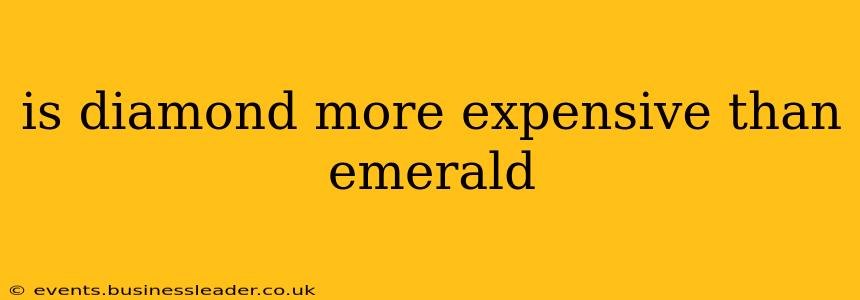 is diamond more expensive than emerald