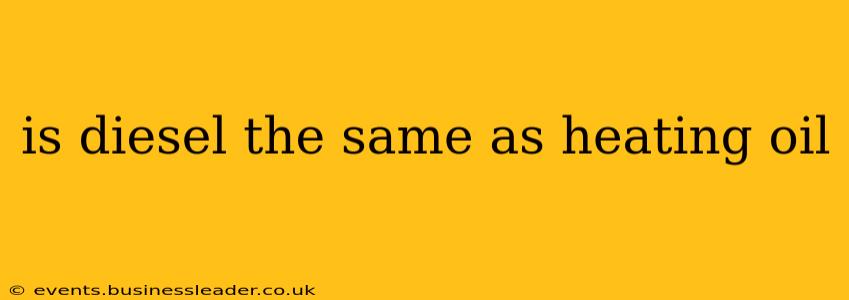 is diesel the same as heating oil