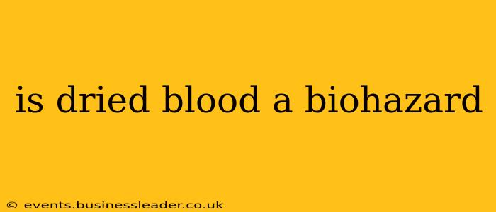 is dried blood a biohazard