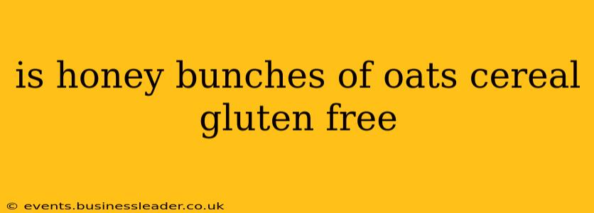 is honey bunches of oats cereal gluten free