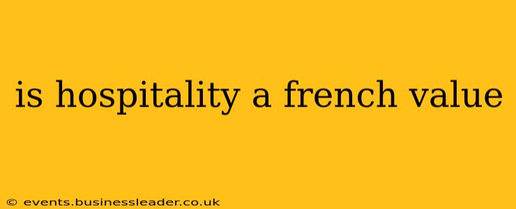 is hospitality a french value