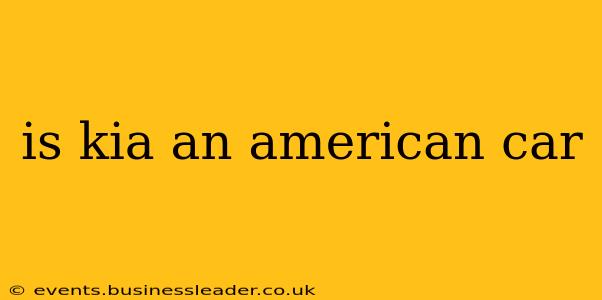 is kia an american car