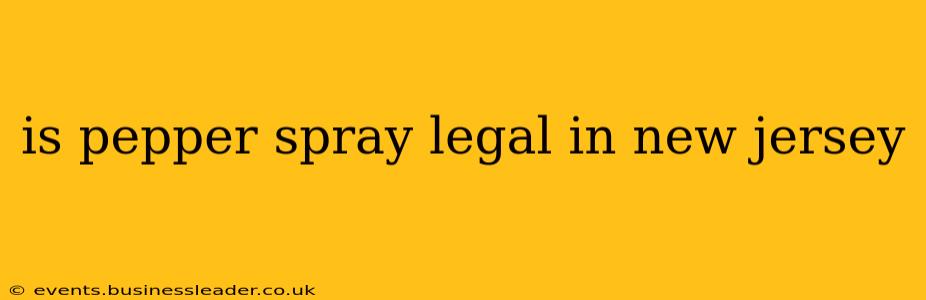 is pepper spray legal in new jersey