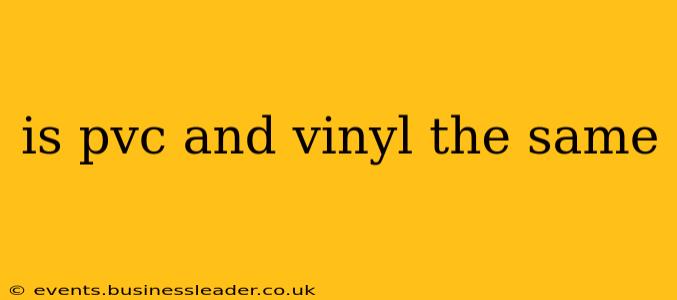 is pvc and vinyl the same