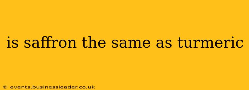 is saffron the same as turmeric