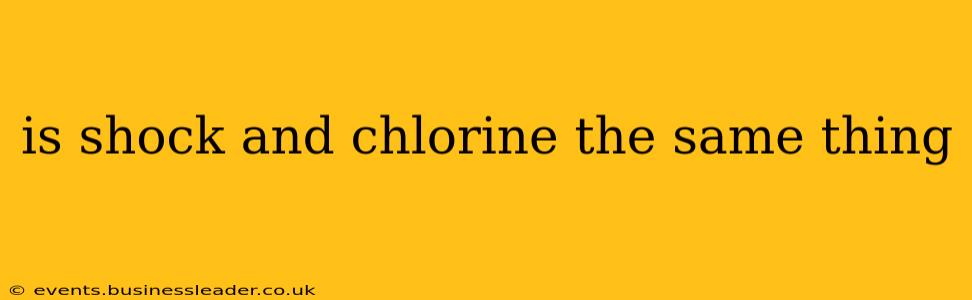 is shock and chlorine the same thing