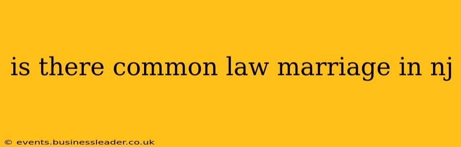 is there common law marriage in nj