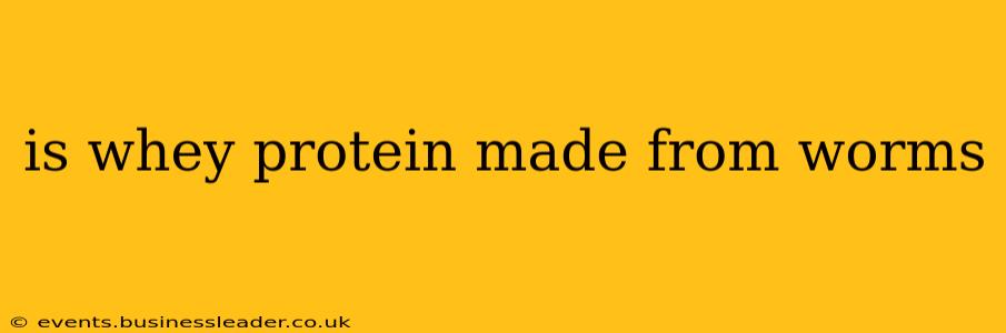is whey protein made from worms