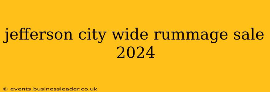 jefferson city wide rummage sale 2024