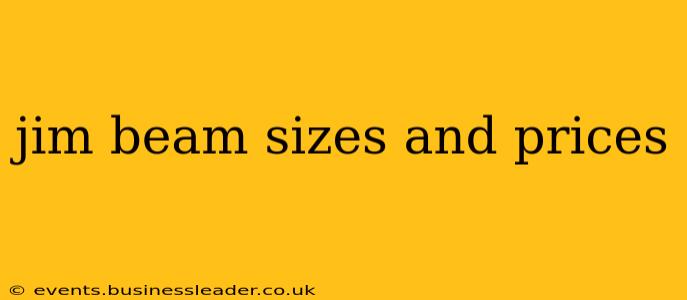 jim beam sizes and prices