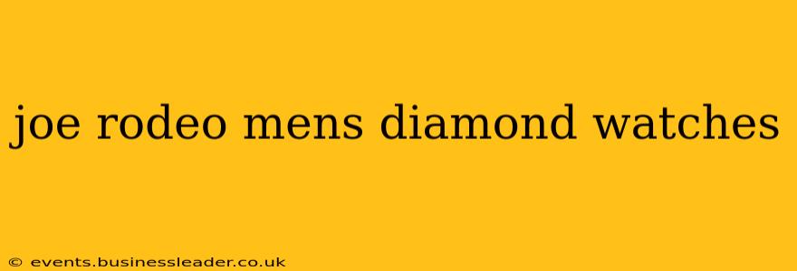joe rodeo mens diamond watches