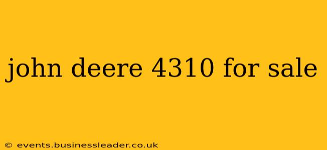 john deere 4310 for sale