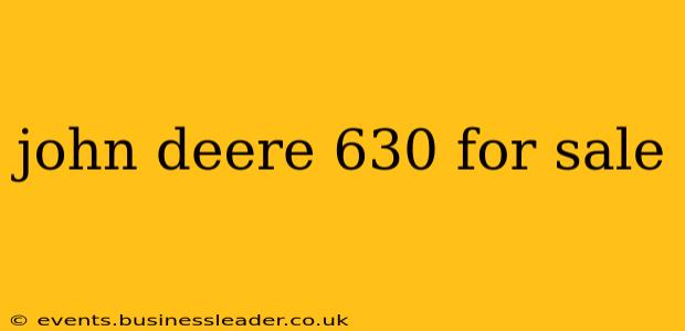john deere 630 for sale
