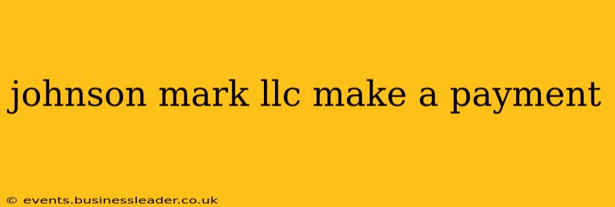 johnson mark llc make a payment