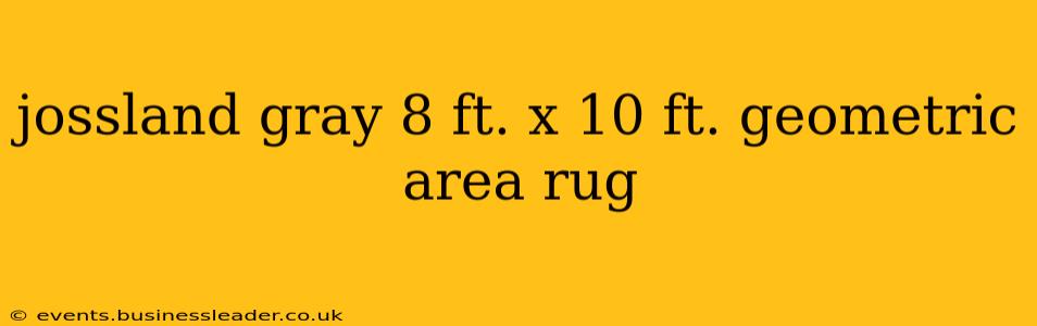 jossland gray 8 ft. x 10 ft. geometric area rug