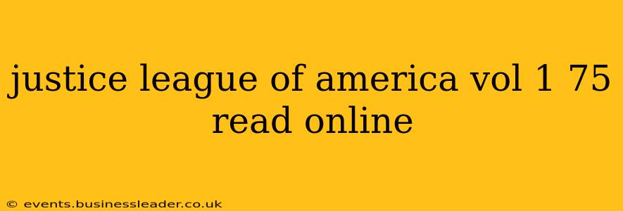 justice league of america vol 1 75 read online